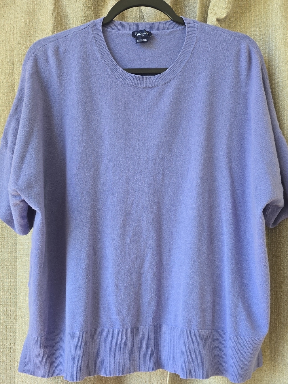 Splendid Lavender Crewneck Short Sleeve Top